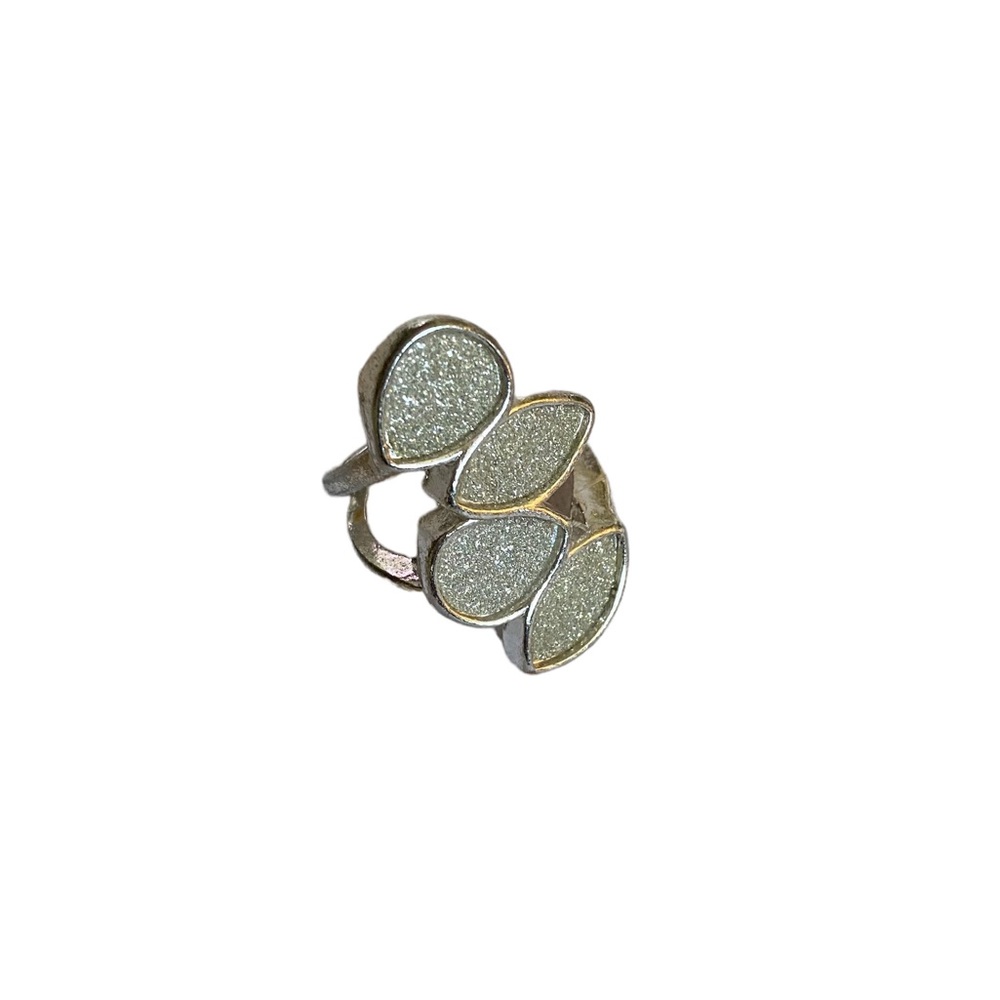 Silver statement cocktail ring Size 6
